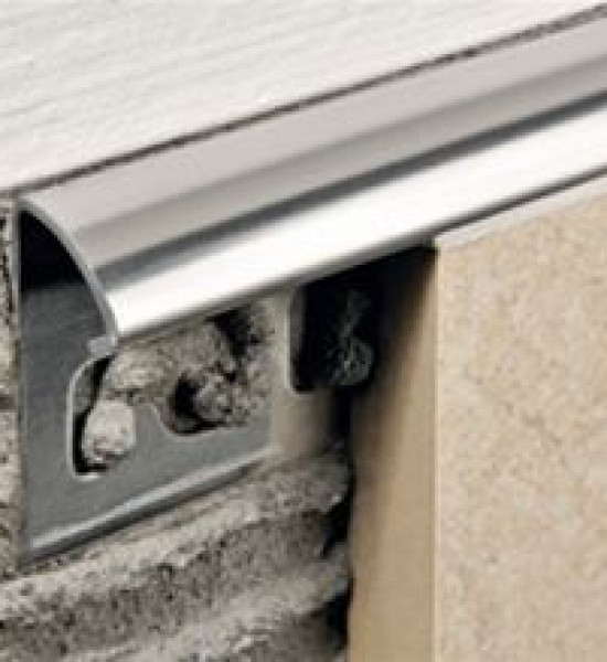 بروقرس زاوية سراميك سل استيل لمعة كروم مدورة PJACML125