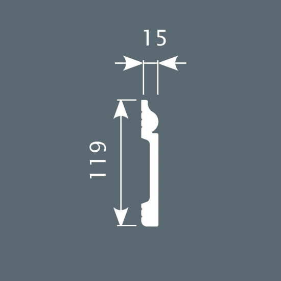 باخميس سكلو ديكور 119مم×15مم×2متر روسي P004