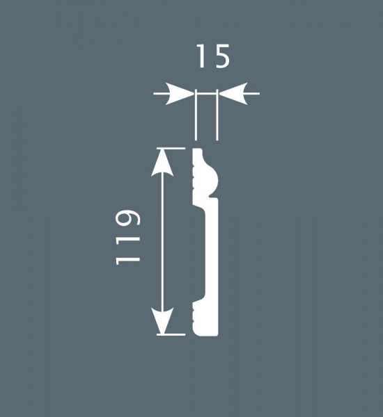 باخميس سكلو ديكور 119مم×15مم×2متر روسي P004 باخميس سكلو ديكور 119مم×15مم×2متر روسي P004