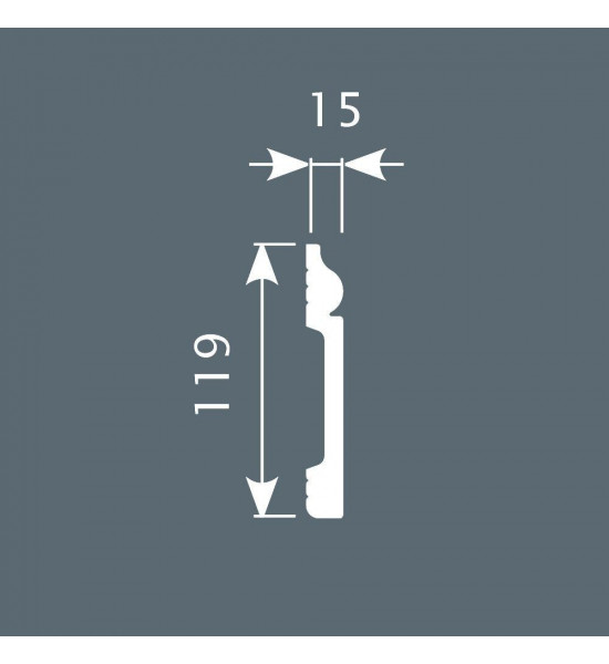 باخميس سكلو ديكور 119مم×15مم×2متر روسي P004