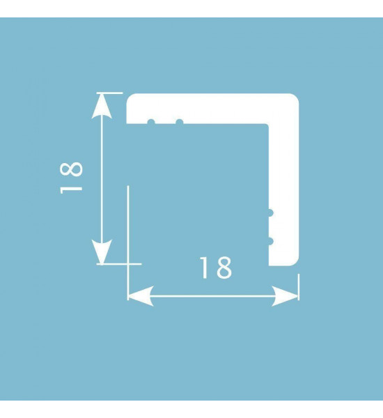 باخميس زاوية ديكور ركنية 18مم×18مم×2متر روسي A002