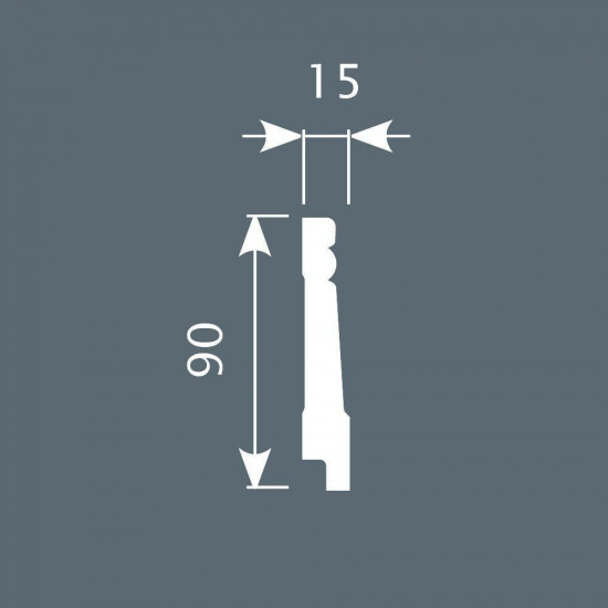 باخميس سكلو ديكور 90مم×15مم×2متر روسي P016
