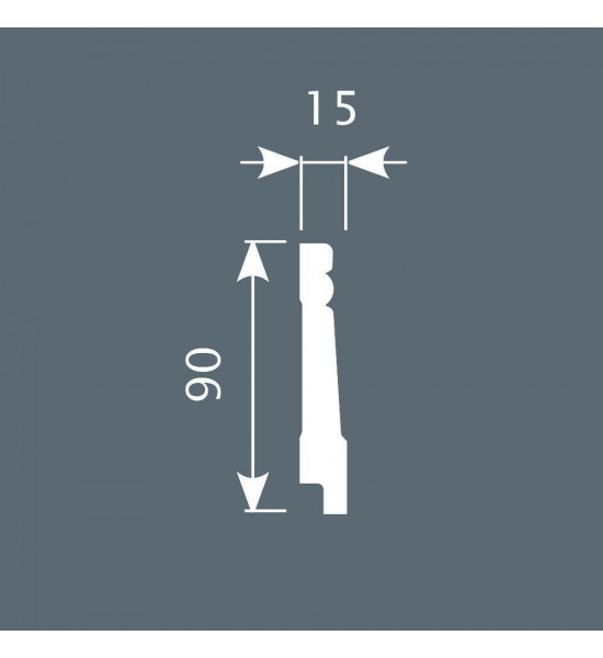 باخميس سكلو ديكور 90مم×15مم×2متر روسي P016