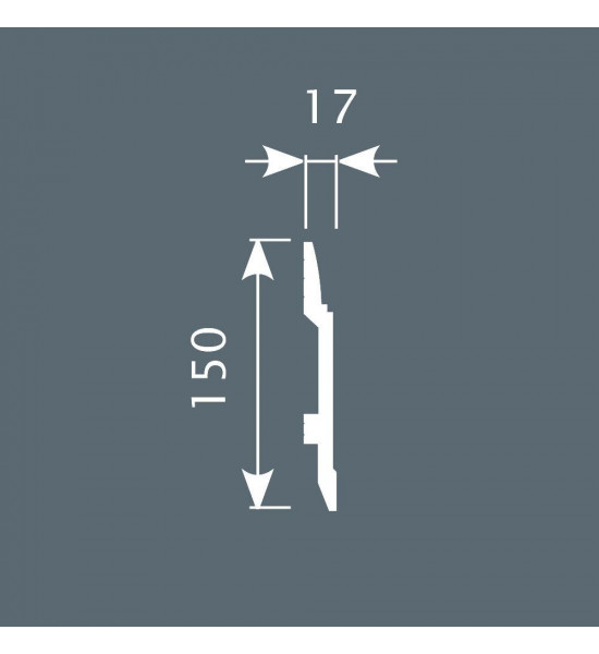 باخميس سكلو ديكور 150مم×17مم×2متر روسي P007
