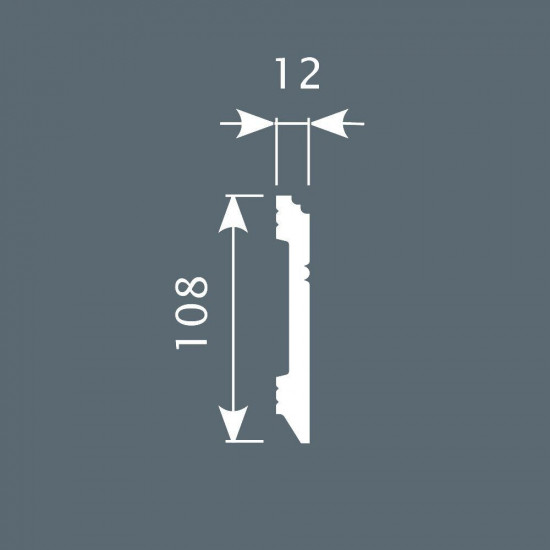 باخميس سكلو ديكور 108مم×12مم×2متر روسي P005