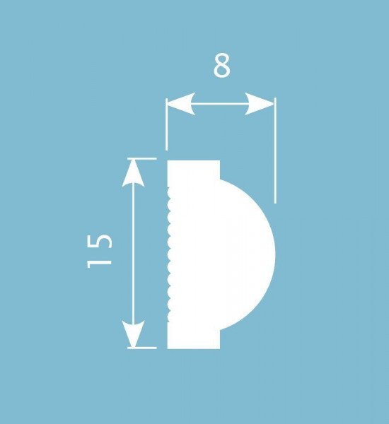 باخميس حزام ديكور 15مم×8مم×2متر روسي M040 باخميس حزام ديكور 15مم×8مم×2متر روسي M040