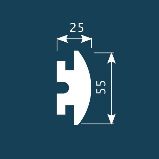 باخميس حزام ديكور لد جهتين 55مم×25مم×2متر روسي M010
