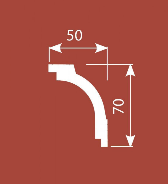 باخميس كورنيش ديكور 70مم×50مم×2متر روسي K048