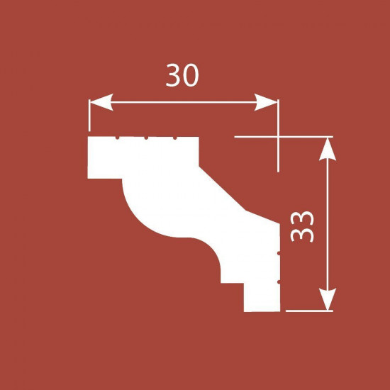 باخميس كورنيش ديكور 33مم×30مم×2متر روسي K047 باخميس كورنيش ديكور 33مم×30مم×2متر روسي K047