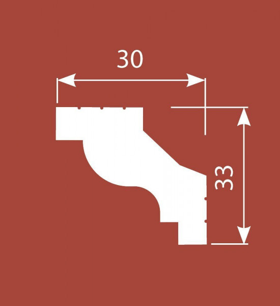 باخميس كورنيش ديكور 33مم×30مم×2متر روسي K047