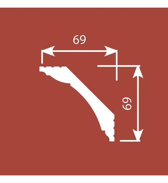 باخميس كورنيش ديكور 69مم×69مم×2متر روسي K014