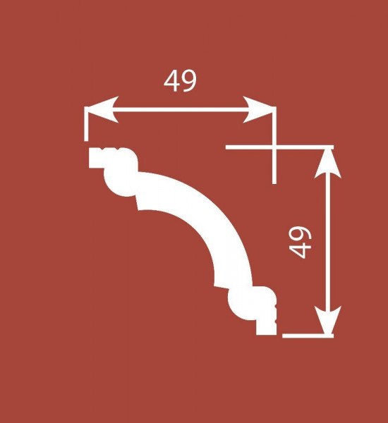 باخميس كورنيش ديكور 49مم×49مم×2متر روسي K008 باخميس كورنيش ديكور 49مم×49مم×2متر روسي K008