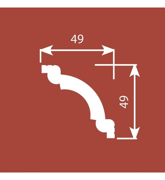 باخميس كورنيش ديكور 49مم×49مم×2متر روسي K008