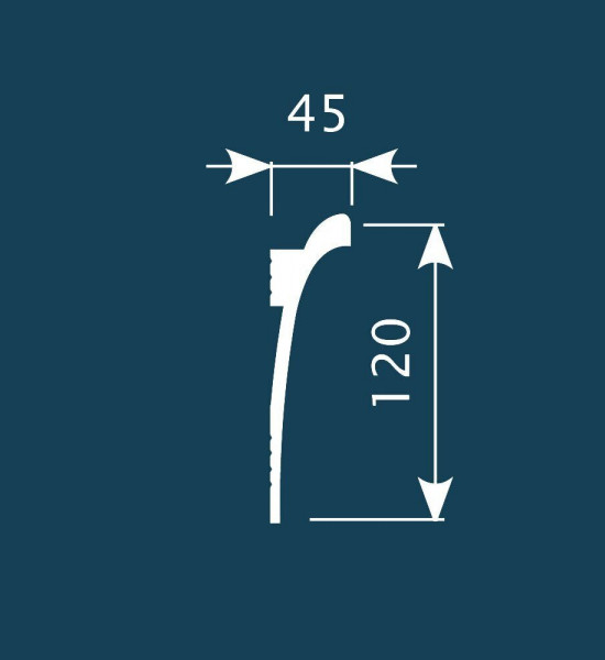 باخميس كورنيش ديكور لد روسي 2متر 12×4.5سم K003