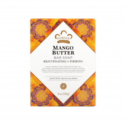 قطع صابون زبدة المانجو من نوبيان هيريتج - 142 جم قطع صابون زبدة المانجو من نوبيان هيريتج - 142 جم