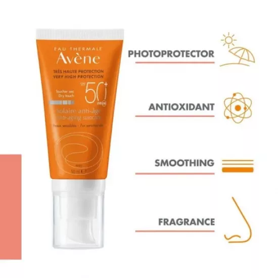 حماية عالية من الشمس للبشرة التي تظهر عليها علامات الشيخوخة من افين 50+SPF