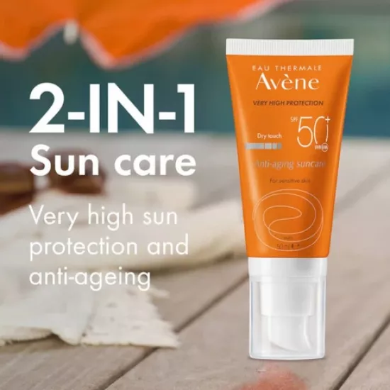 حماية عالية من الشمس للبشرة التي تظهر عليها علامات الشيخوخة من افين 50+SPF