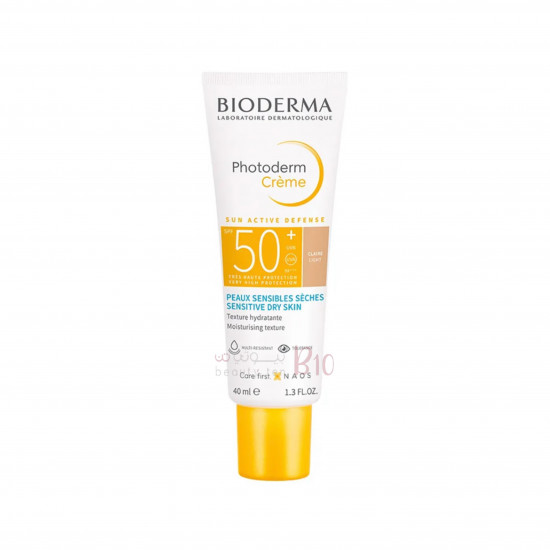 بيوديرما فوتوديرم كريم SPF50+ فاتح- كلير 40 مل بيوديرما فوتوديرم كريم SPF50+ فاتح- كلير 40 مل