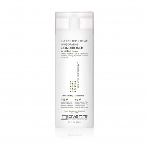 بلسم زيت شجرة الشاي الثلاثي المعالج والمقوي للشعر من جيوفاني - 250مل