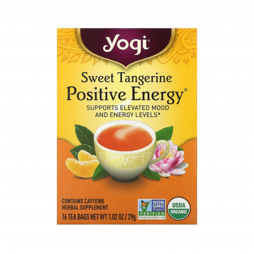 شاي الطاقة الإيجابية اليوسفي الحلو، 16 كيس شاي (29 جم) شاي الطاقة الإيجابية اليوسفي الحلو، 16 كيس شاي (29 جم)