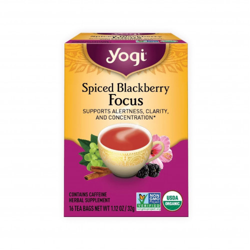 شاي اليقظة والتركيز بالتوت الأسود من يوجي 16 كيس شاي اليقظة والتركيز بالتوت الأسود من يوجي 16 كيس