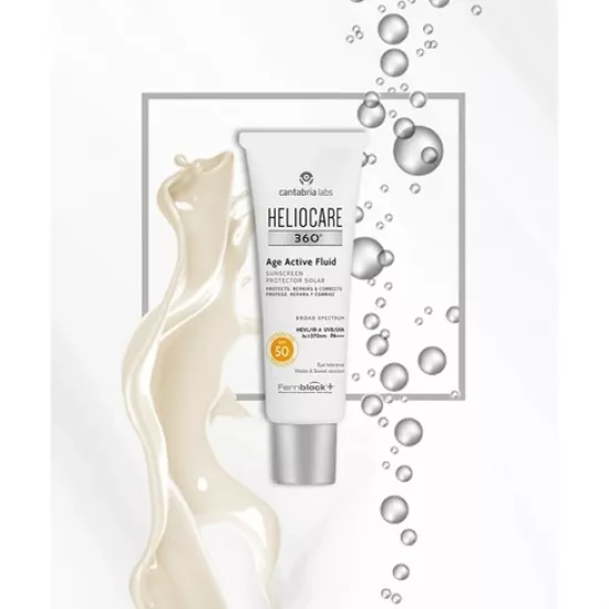 هيليوكير 360 درجة - سائل نشط لعلامات التقدم في السن، كريم واقي من الشمس SPF50، مضاد 50 مل هيليوكير 360 درجة - سائل نشط لعلامات التقدم في السن، كريم واقي من الشمس SPF50، مضاد 50 مل