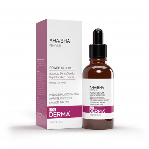 101 ديرما سيروم قوة AHA/BHA الفا هيدروكسي والفا بيتا 30مل 101 ديرما سيروم قوة AHA/BHA الفا هيدروكسي والفا بيتا 30مل