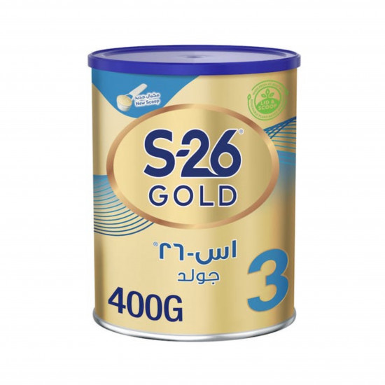 حليب الأطفال الذهبي 3 لمرحلة s-26 للأطفال 400جم
