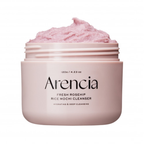 منظف موتشي الأرز بخلاصة ثمر الورد الطازج