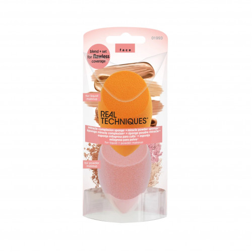 مجموعة اسفنجة البرتقالي والوردي لخلط وتطبيق المكياج ريل تكنيكس 2 قطعة مجموعة اسفنجة البرتقالي والوردي لخلط وتطبيق المكياج ريل تكنيكس 2 قطعة