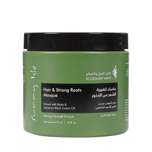 ساني آيل ماسك تقوية الشعر من الجذور بالبيوتين وزيت الخروع الأسود الجامايكي 473 مل