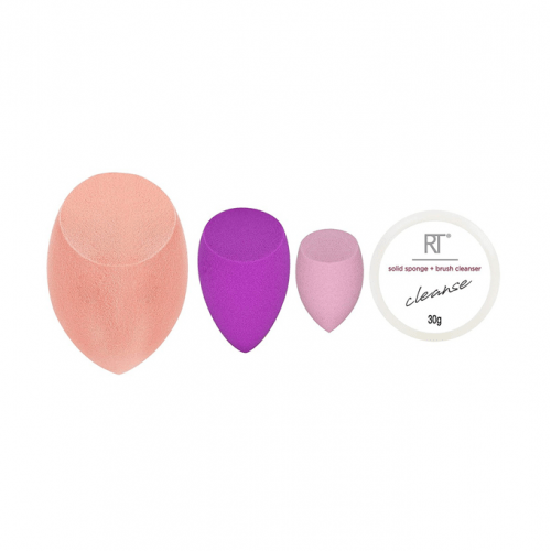 مجموعة إسفنج ميركل من ريل تكنيك إصدار محدود + منظف - 4 قطع