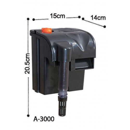 فلتر سلايدر شلال للأحواض الصغيرة والمتوسطة - Dophin A3000