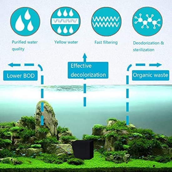 فحم مكعب بطريقة مبتكرة للأحواض الكبيرة - Eco Water Purifier Cube