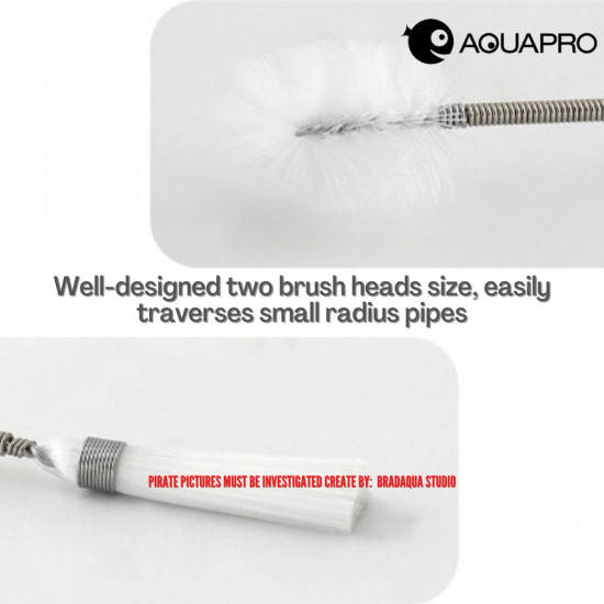 فرشاة التنظيف 2 في 1 لصخور والأخشاب والأنابيب - AQUAPRO Pipe brush Pro