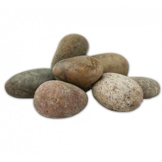 صخور ملساء بأحجام وألوان مختلفة - Smooth round boulders