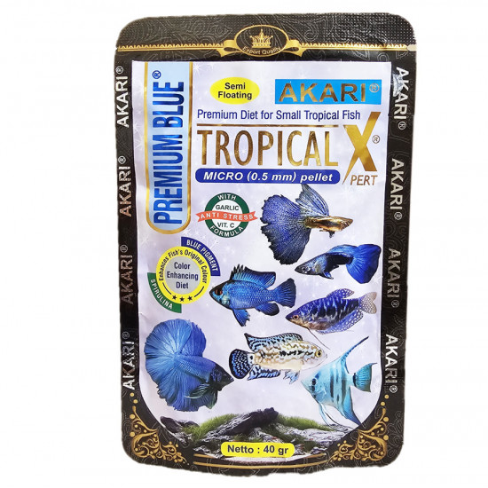 غذاء الأسماك الصغيرة للمحترفين وتقليل الإجهاد - Akari tropical X BLUE