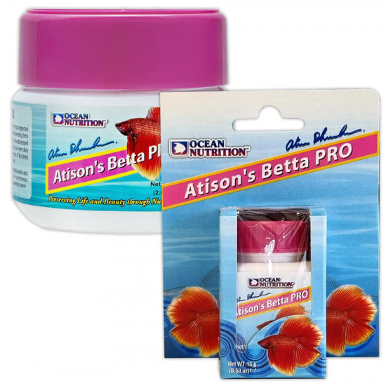 غذاء معزز لتفريخ وللون لأسماك البيتا - Ocean Nutrition Atisons Betta Pro غذاء معزز لتفريخ وللون لأسماك البيتا - Ocean Nutrition Atisons Betta Pro