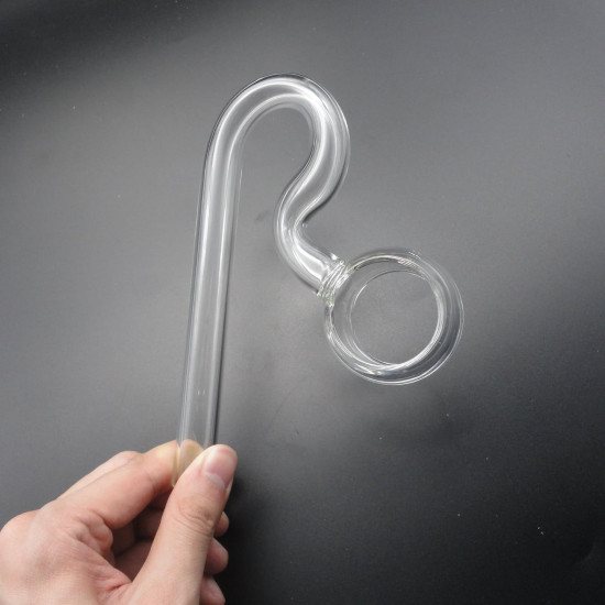 ليلي بايب من الزجاج عالي الجودة قطعتين برأس مدور ومفرغ  - Lily Pipe Glass 