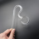 ليلي بايب من الزجاج عالي الجودة قطعتين برأس مدور ومفرغ  - Lily Pipe Glass 