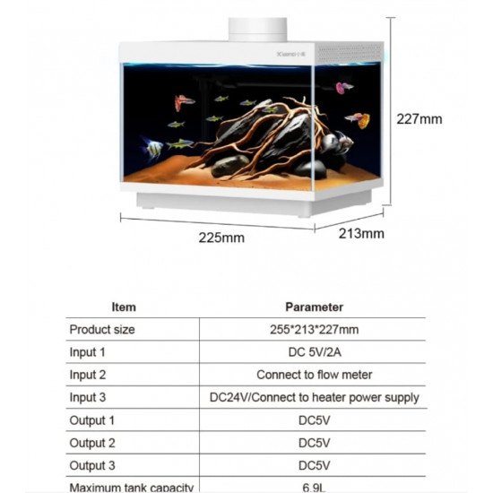 حوض صغير بتقنيات حصرية لون أبيض - Xiaomei Small smart aquarium wifi