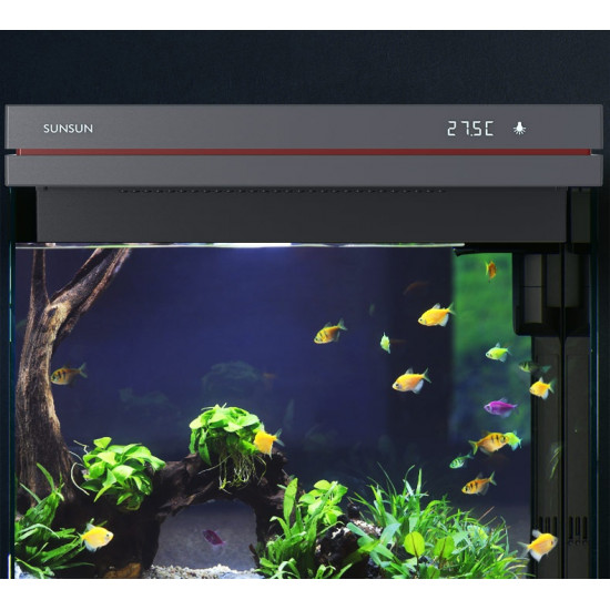 حوض الكرستال المودرن الإحترافي المميز مع فلتر وإضاءة نهرية من شركة - SUNSUN aquarium