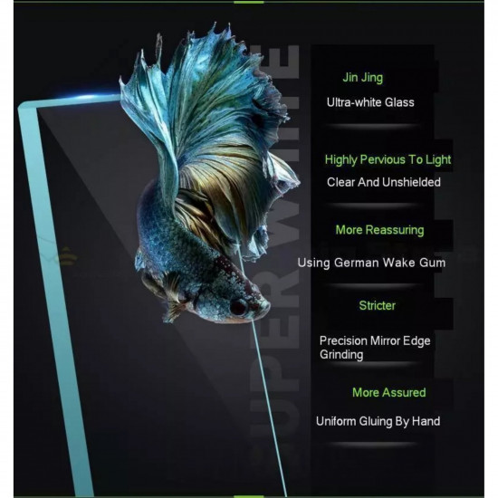 حوض زجاجي سوبر كلير حجم 120x45x20 سم - Shallow aquarium