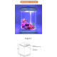 مجموعة حوض زجاجي مع مضخة هواء وفلتر وإضاءة بحرية - QANVEE aquarium
