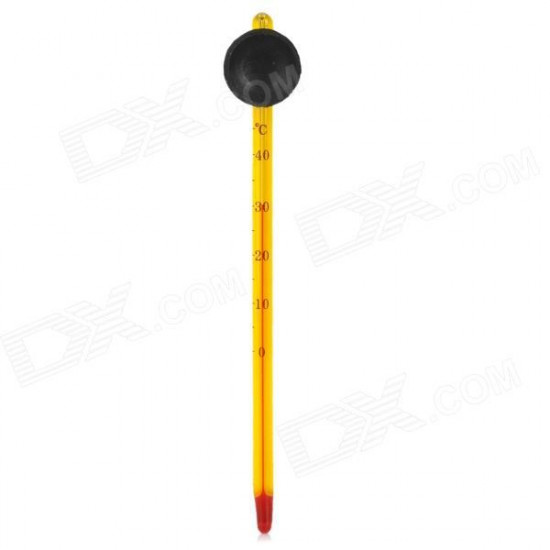 مقياس درجة حرارة زجاجي لون أصفر - Glass Thermometer