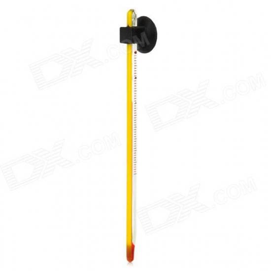مقياس درجة حرارة زجاجي لون أصفر - Glass Thermometer