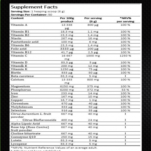 قولد اديشن مكمل غذائي(فيتامينات ومعادن والبيوفلافونويد واللكوبين واللوتين والكيو 10) بنكهة التوت الأزرق 300 جم 50 سكوب قولد اديشن مكمل غذائي(فيتامينات ومعادن والبيوفلافونويد واللكوبين واللوتين والكيو 10) بنكهة التوت الأزرق 300 جم 50 سكوب