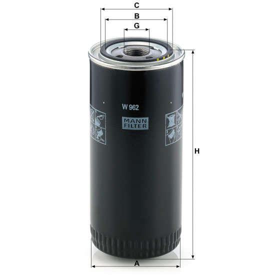 MANN FILTER W962 OIL FILTER GERMANY MANN FILTER W962 OIL FILTER GERMANY