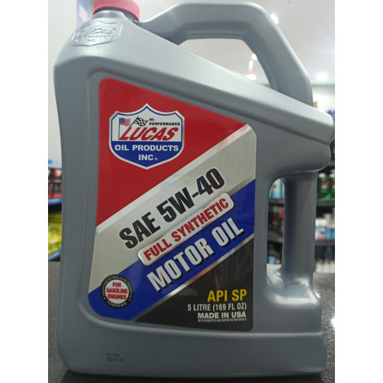 زيت محرك لوكاس 5W-40 الاصطناعي بالكامل - أداء فائق للمحركات الحديثة 5 لتر زيت محرك لوكاس 5W-40 الاصطناعي بالكامل - أداء فائق للمحركات الحديثة 5 لتر