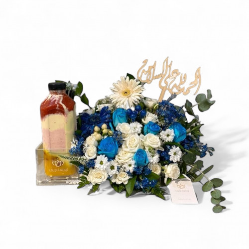 تنسيق ورد مع عصير تنسيق ورد مع عصير